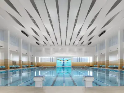 swimming pool Low-poly 3D model