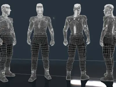 Cyborg Low-poly 3D model