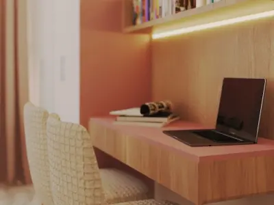 Bedroom 3D model interior scene Free 3D model