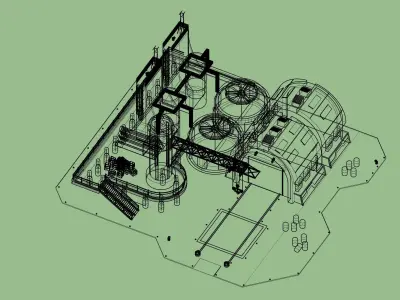 Red Alert 2 Allied Construction Yard 3D model