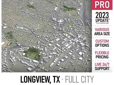 Longview  Low-poly 3D model