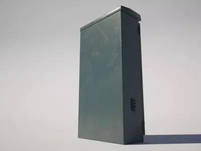  Electrical Utility Cabinet Box Low-poly 3D model