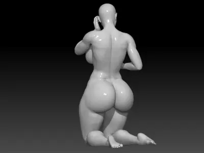 woman modeling on floor Free 3D print model