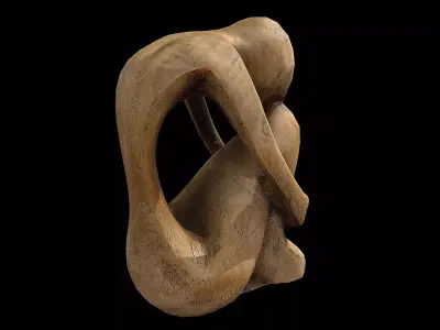 Seated Figure Low-poly 3D model