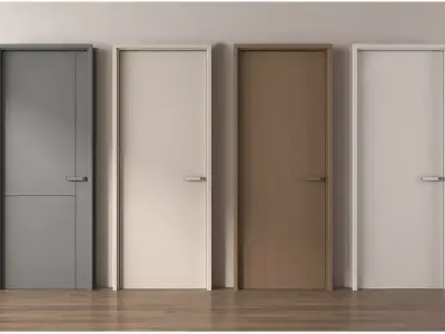 Wooden-door Single-door Bedroom-door 3D model