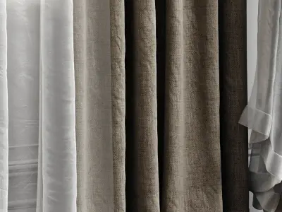 Curtain Set 502C 3D model