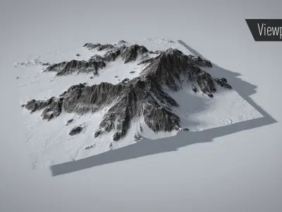 Mountain Snow Low-poly 3D model purchase