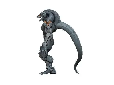 Snake Cyborg Low-poly 3D model