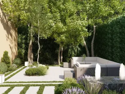Garden Landscape 3D Model - SketchUp and Lumion  3D model