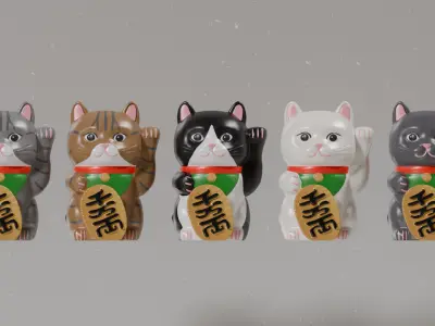 Lucky Cat Bundle 3D model