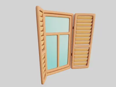 Cartoon Window 26b 3D model