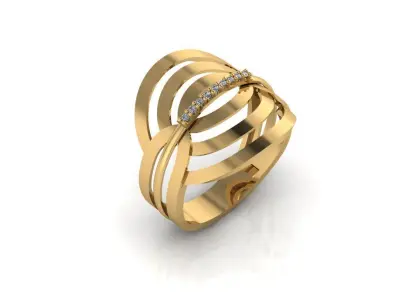 Jewelry ring and earring set 3D print model