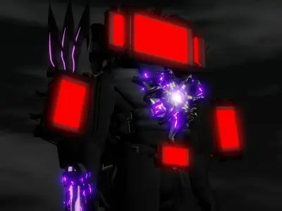 Skibidi Toilet Upgraded  Titan TvMan  Low-poly 3D model