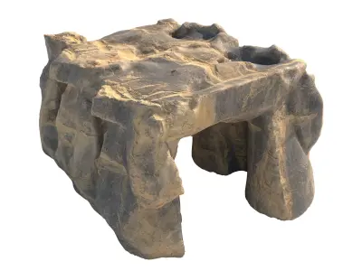 sand cave entrance  Low-poly 3D model