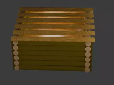 Dream Wooden Cabin Low-poly 3D model