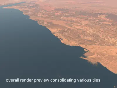 NEOM city KSA terrain 3d topography Collection in Saudi Arabia 3D Model Pack