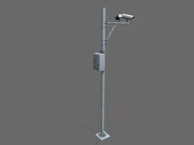 CCTV Camera Low-poly 3D model