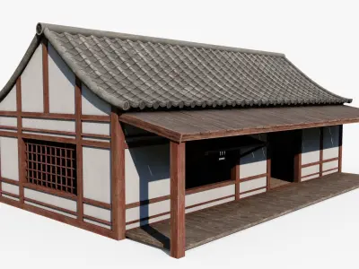 Japanese Shop Low-poly 3D model