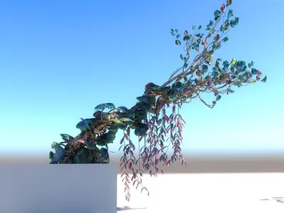 Alien Forest Animated Pack Low-poly 3D model