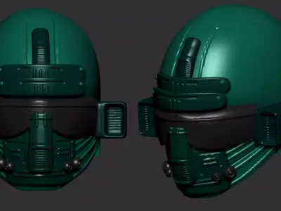 helmet high poly sculpt 3d printable ver 7 3D model 3D model 130