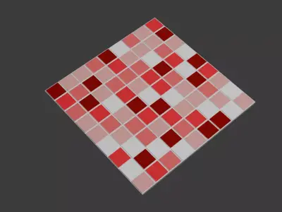 Mosaic tile-mosaico arancio red Free 3D model