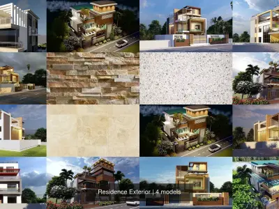Residence Exterior 3D Model Pack