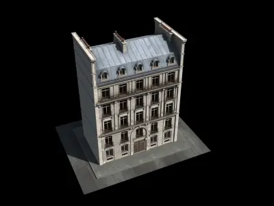 Paris Building Haussmann 3D model