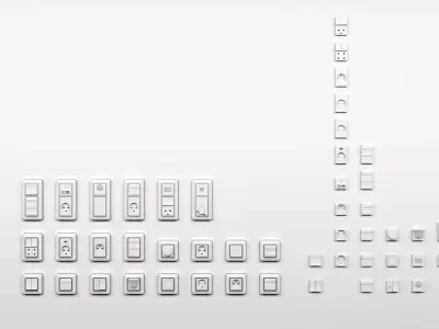 LK FUGA STRONG Sockets and Switches 3D model 3D model
