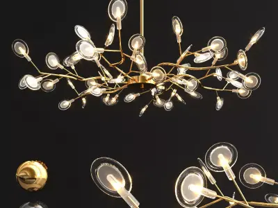 Modern firefly chandelier 3D model