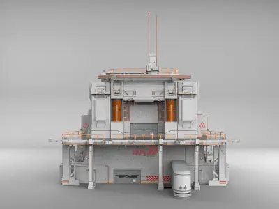 sci-fi architecture 8 3D model