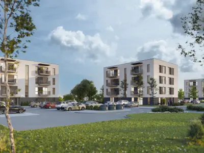 Apartment building lumion 12 scene plus archicad sketchup models 3D model