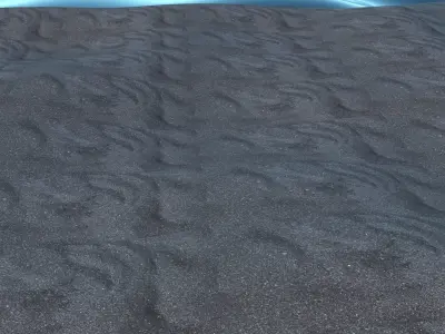 Black Sand Beach 3D model