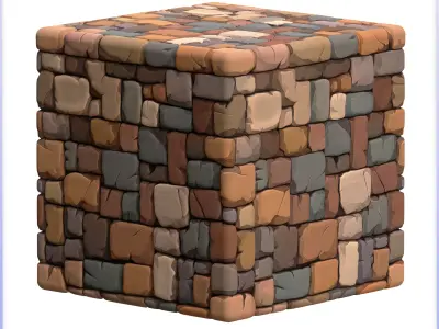 Stylized Stone Floor Seamless Texture Texture 16