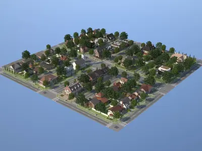 City Town KC10 Low-poly 3D model