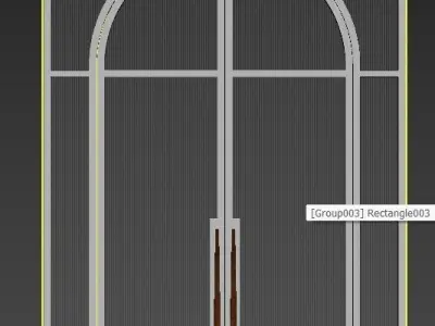 Uyning ichki qismi uchun eshik 3D model