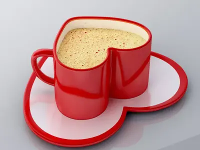 Heart Shape Cup Free 3D model