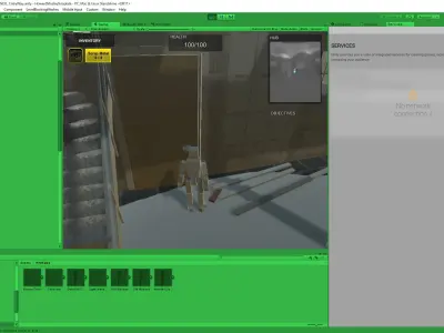 A Simple Door Set Low-poly 3D model