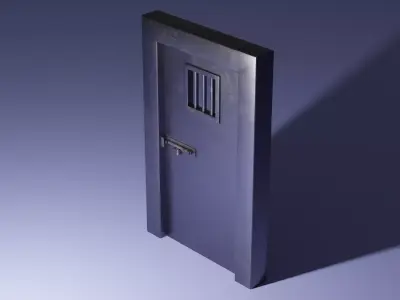 Door Prison Cell Gate  Low-poly PBR Low-poly 3D model