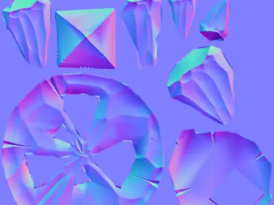 stylized Floating Islands Desert  Low-poly 3D model Low-poly 3D model