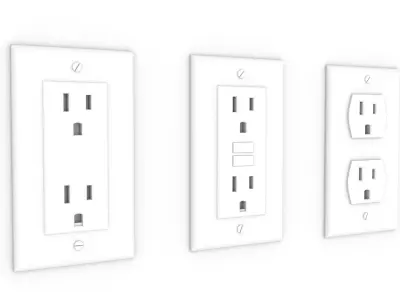 3D Electrical Outlets US 3D model