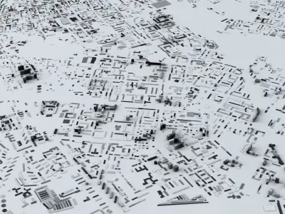 Irkutsk Streets and Buildings 3D model