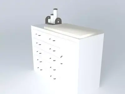 Dresser cabinet with drawers Free 3D model