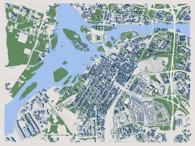 Oulu City Finland 3D model