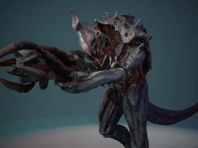 Armored beetle Low-poly 3D model