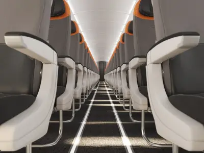  3D Airbus A320 Interior Cabin Economy(1) 