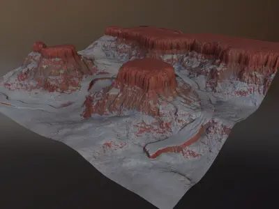 GRAND CANYON Low-poly 3D model