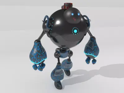 Robot futuristic 3D model