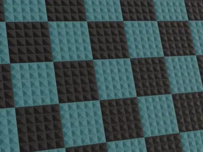 Modern Matte Charcoal and Teal Pyramid Acoustic Tiles  Texture