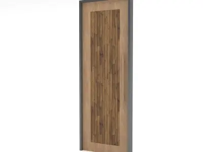 wooden old door  Low-poly 3D model