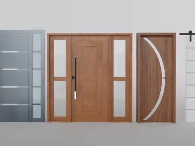 15 Modern Doors 3D model